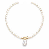 Lumina Baroque Accent Freshwater Pearl Toggle Necklace