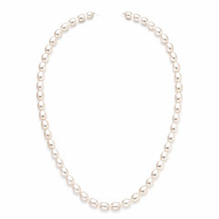 3.6mm Mini Tiny Rice Shaped Natural Freshwater Pearl Strand Necklace Solid 925 Sterling Silver Clasp