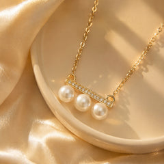 Triad Natural Freshwater Pearl Gold-Plated Sterling Silver Pendant Necklace