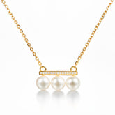 Triad Natural Freshwater Pearl Gold-Plated Sterling Silver Pendant Necklace