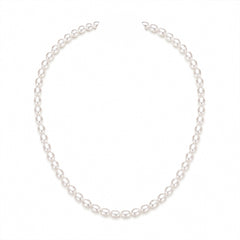 Slender Rice Shaped Natural Freshwater Pearl Solid 925 Sterling Silver Strand Necklace