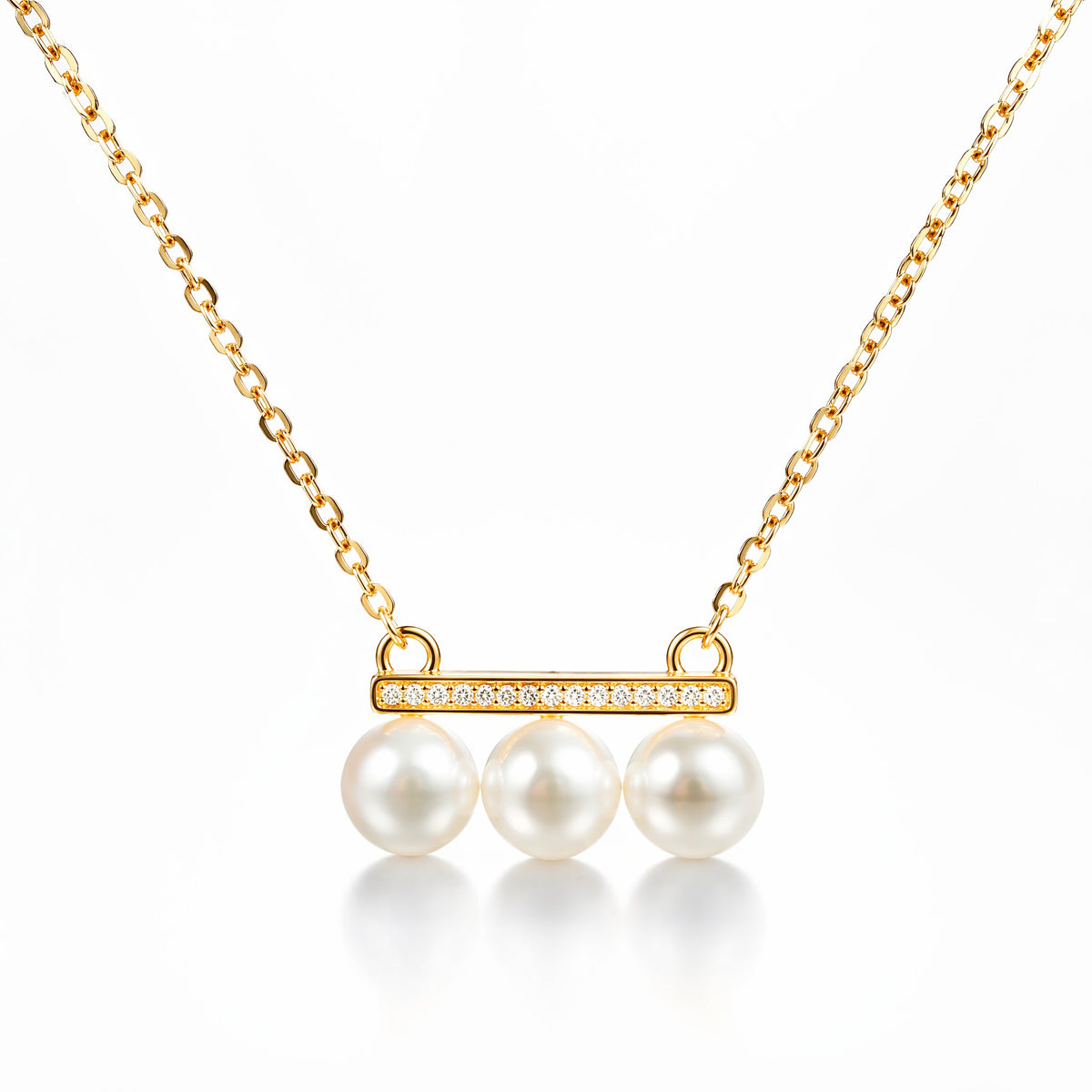 Triad Natural Freshwater Pearl Gold-Plated Sterling Silver Pendant Necklace